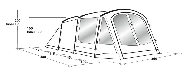 Outwell Springwood 4 Tent - 2022 Model-2
